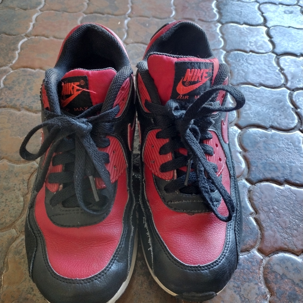 Nike Air Max 90 LTR (GS) - Crimson Gym Red/Gym Red-Black - Size 6.5Y